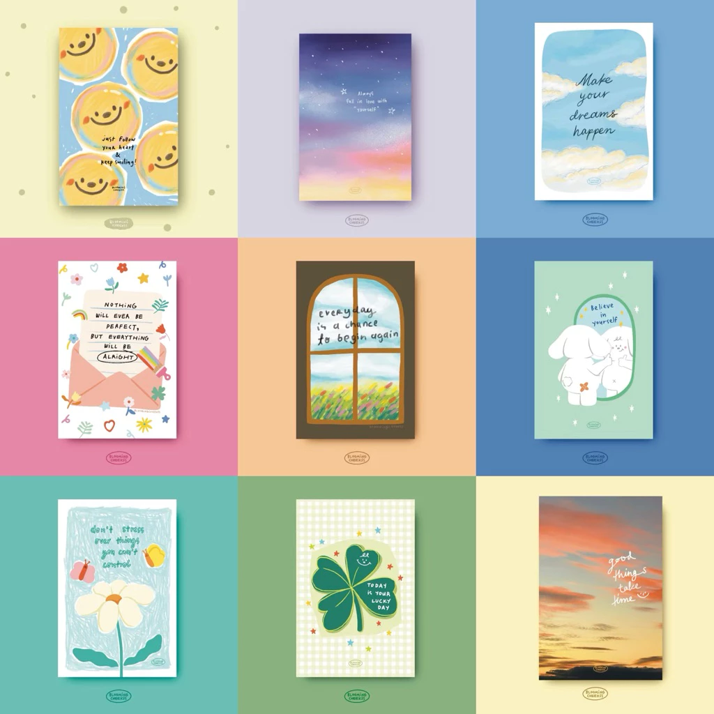 BMCK - quote postcard (มีซอง) การ์ดอวยพร ติดผนังตกแต่งห้อง
