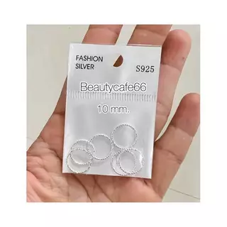 T005 ห่วงเงิน จิวจมูก ต่างหูเงิน 6,8,10 mm. ใส่ได้ทุกส่วน Hoop earrings