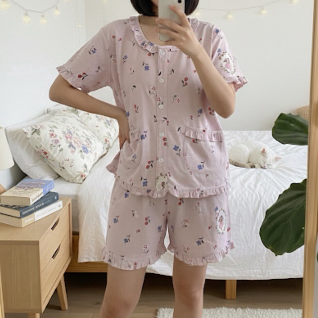 🐰Sweet Dream in Muslim Collection✨ชุดนอนผู้ใหญ่ ~  แขนสั้น ขาสั้น ~ ผ้ามัสลิน