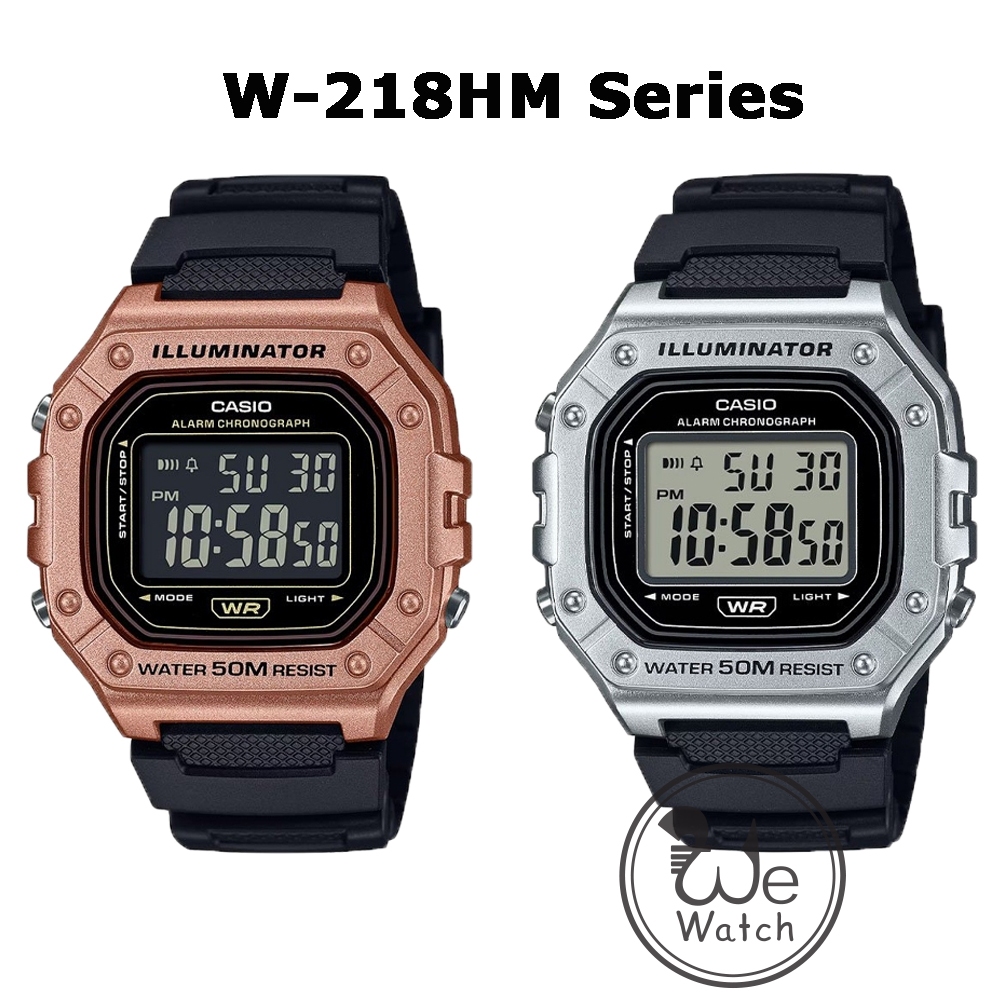 !!ประกัน1ปีและกล่อง CMG!! CASIO  รุ่น W-218HM นาฬิกาข้อมือผู้ชาย W218H W218 W-218HM-5B W-218HM-7A
