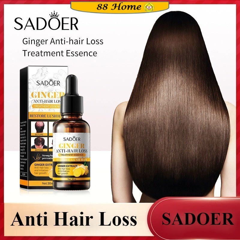 SADOER Ginger Anti-Hair Loss Treatment Essence Restore Lush Hair Strong Hair Root Prevention Hair Loss Serum 30ml