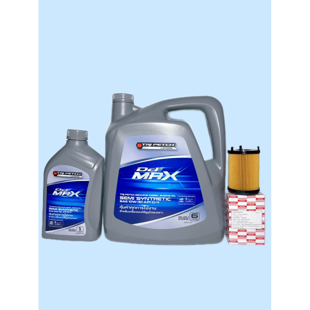 ISUZU น้ำมันเครื่องกลึ่งสังเคราะห์ อีซูซุ 10w-30 /6L+1L/กรองเครื่องAll-New1.9 / 2.5 / 3.0