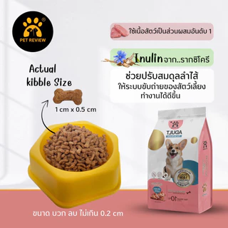 อาหารสุนัขสูตรเบคอนรมควัน 10 kg(เม็ดรูปกระดูก)