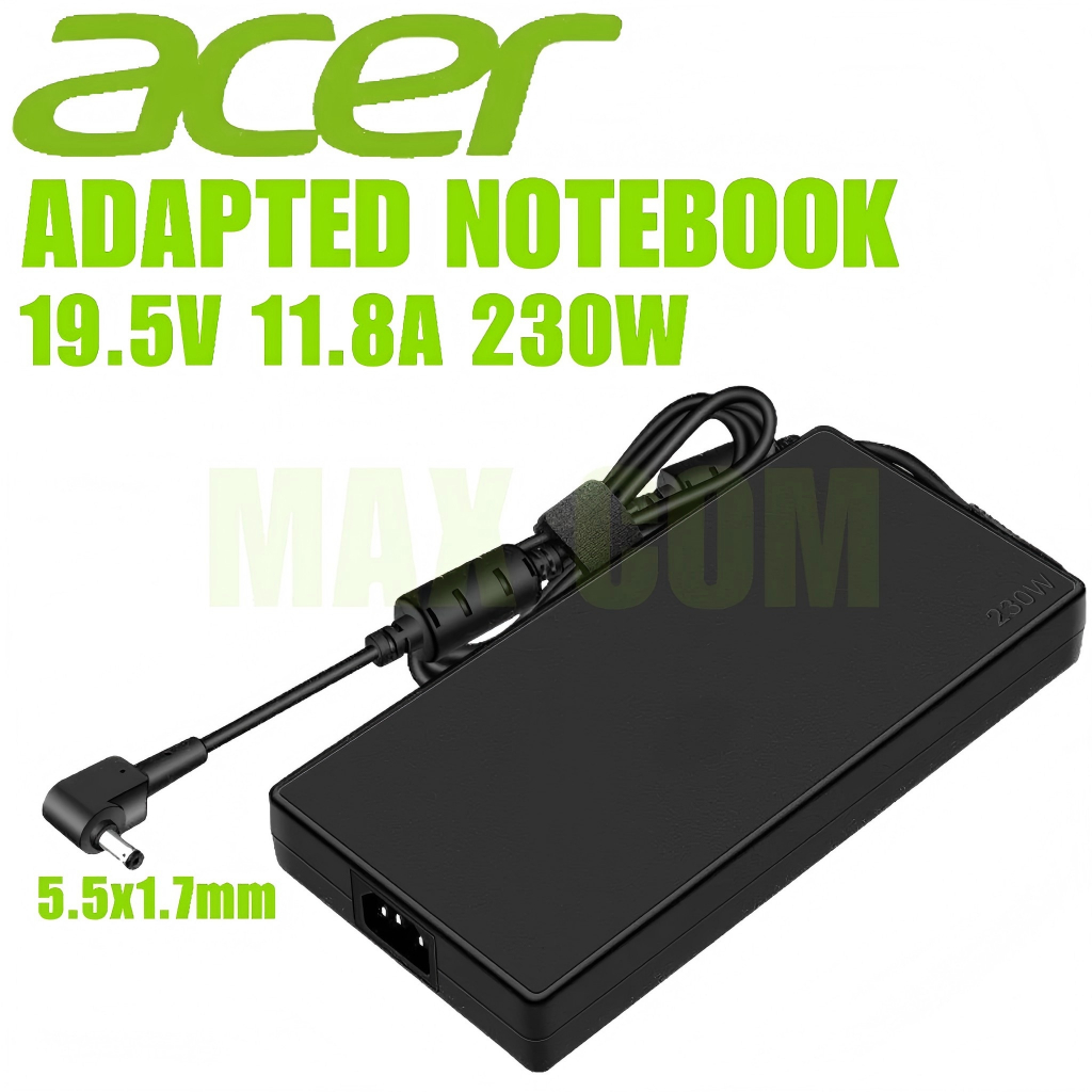 ใช้ได้กับ Adapter Notebook Acer 19.5V 11.8A 230W หัวเสียบ 5.5X1.7mm พร้อมส่ง