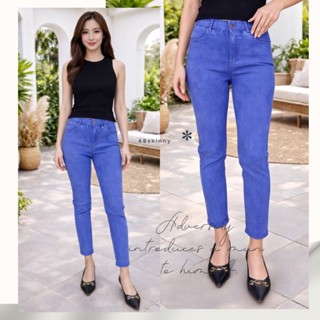 AB Skinny กางเกง 9 ส่วน สีน้ำเงินฟอก ของแท้ จากเพจดัง 350,00…
