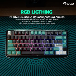[สินค้าประกันศูนย์ 1 ปี] SARU คีย์บอร์ดเกมมิ่ง KX78HE – Hall Effect Sensors COMPACT 75% Polling Rate สูงสุดถึง 8K