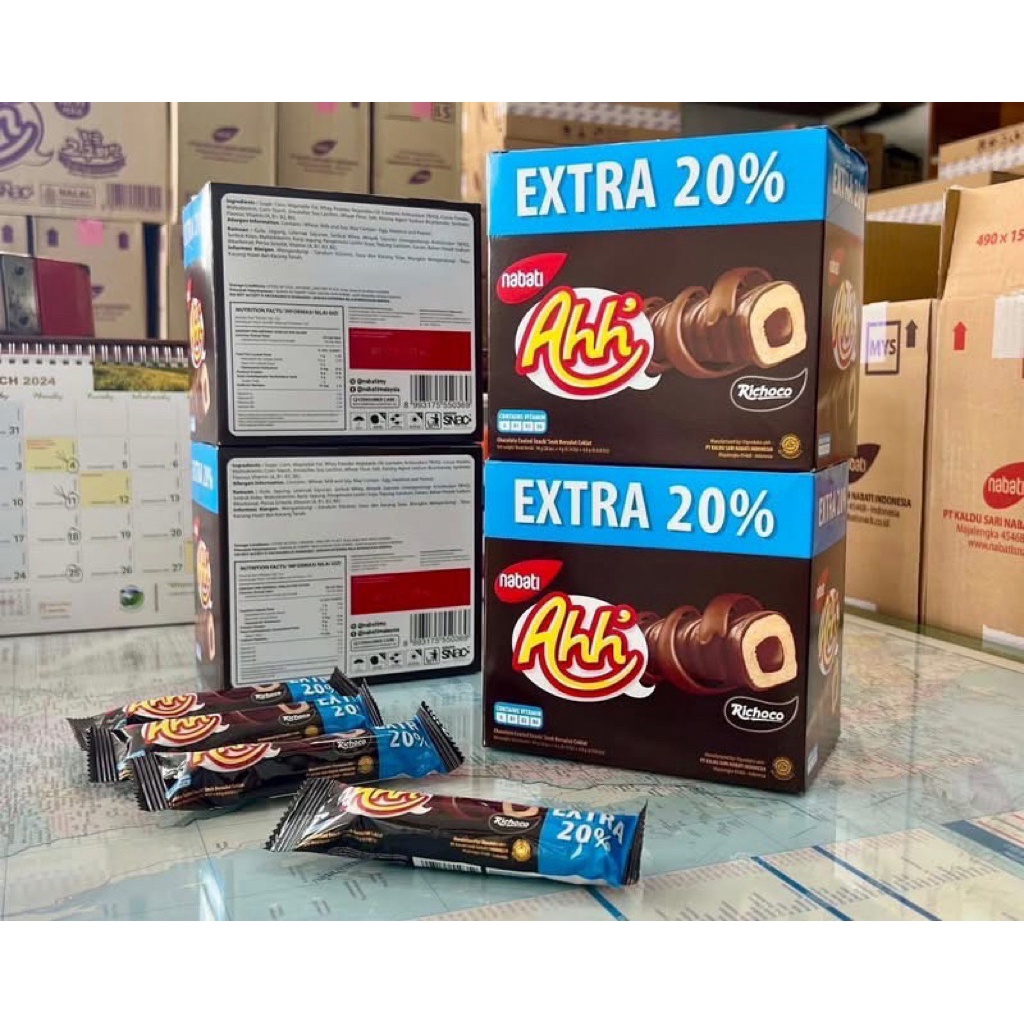 Ahh nabati ขนมข้าวโพดอบกรอบ 1ลัง/10กล่อง