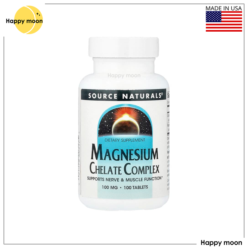 Source Naturals, Magnesium Chelate Complex, 100 mg, 100 Tablets