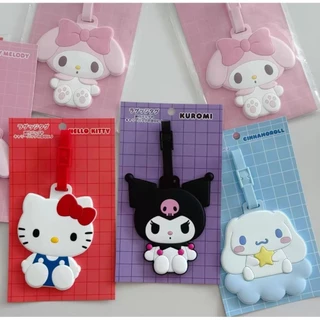 ป้ายติดกระเป๋าเดินทาง​ ลาย​การ์ตูน​ Sanrio​ (Hello​ Kitty, My​ Melody, Cinnamoroll, Kuromi)​
