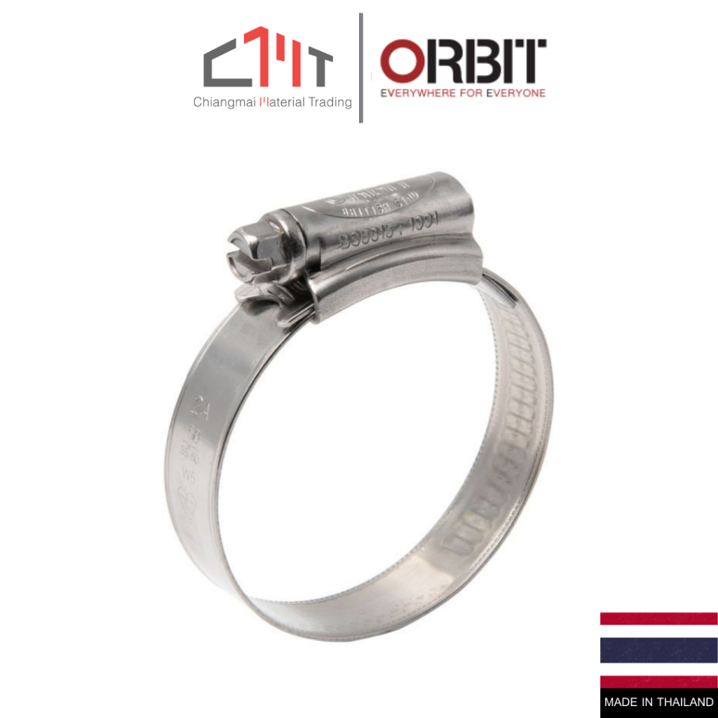 ORBIT ปลอกรัด เข็มขัดรัดท่อ สแตนเลส STL  เบอร์ 000 - 12 No.OBW4