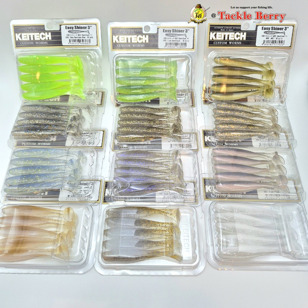 เหยื่อตกปลากระพง KEITECH EASY SHINER 3" เหยื่อตกปลา แอ็คชั่นสวย ปลากัดดี มีกลิ่นเฉพาะตัา