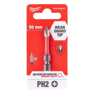 Milwaukee - 4932430854 ดอกไขควง PH2 50 มม. SHOCKWAVE