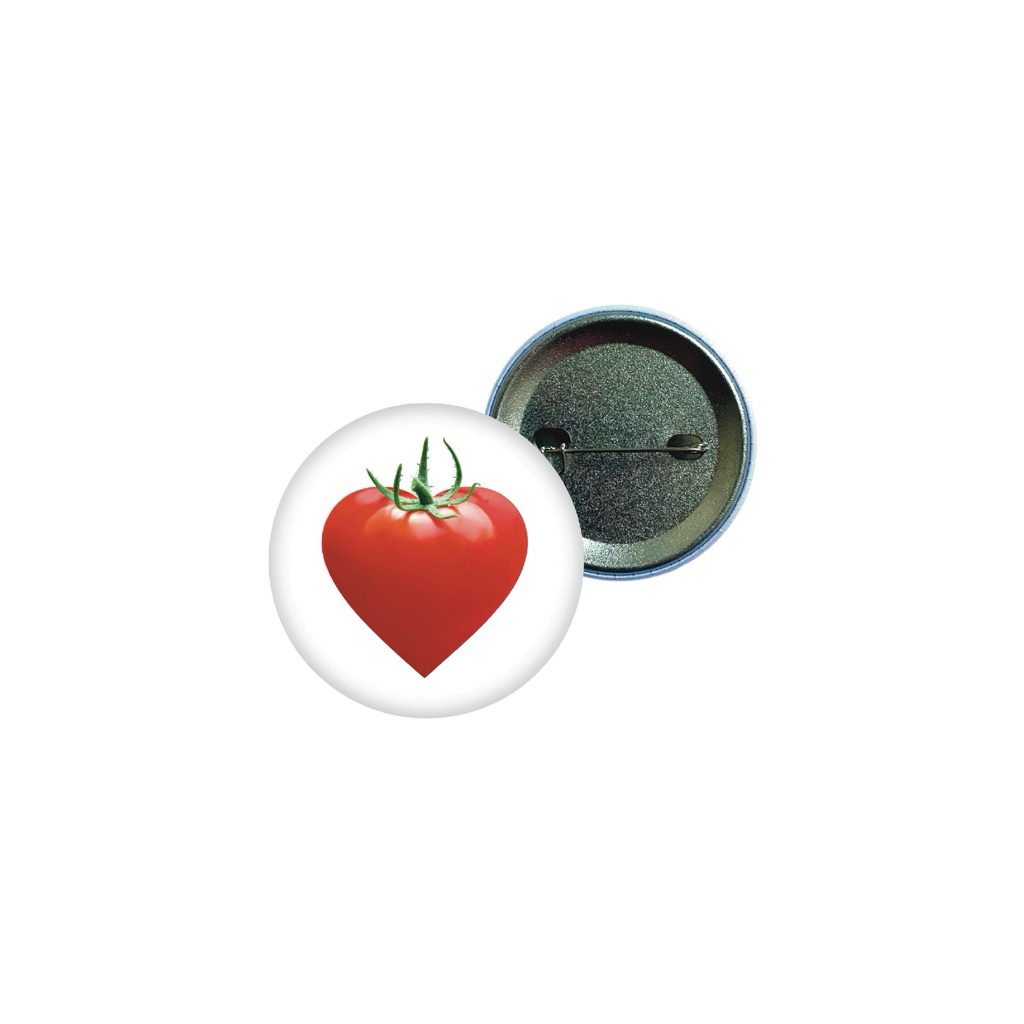 NHMC tomato heart mini pin