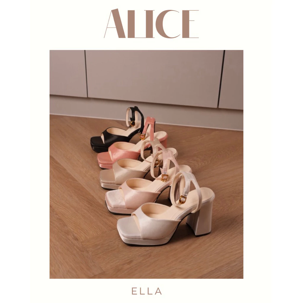 ALICE รองเท้าส้นสูงซาตินแกลมๆ ส้นสูง3.5นิ้ว สูงแต่ใส่สบายมีอยู่จริง 💕