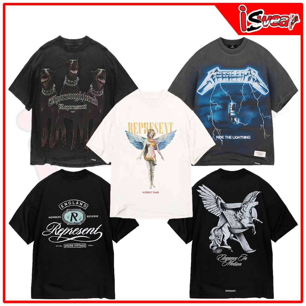 ของแท้ 💯 เสื้อยืด Represent T-shirt (made in portugal)  พร้อมส่ง