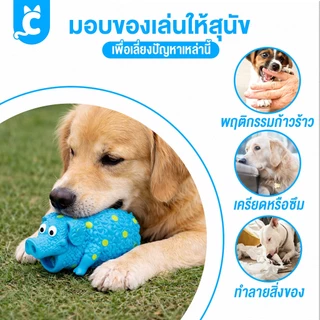 [ส่งฟรี🇹🇭] CleverPet ของเล่นสุนัข บีบมีเสียง ยางธรรมชาติ ของเล่นหมา เหนียวและทน Latex Pig Dog Toy