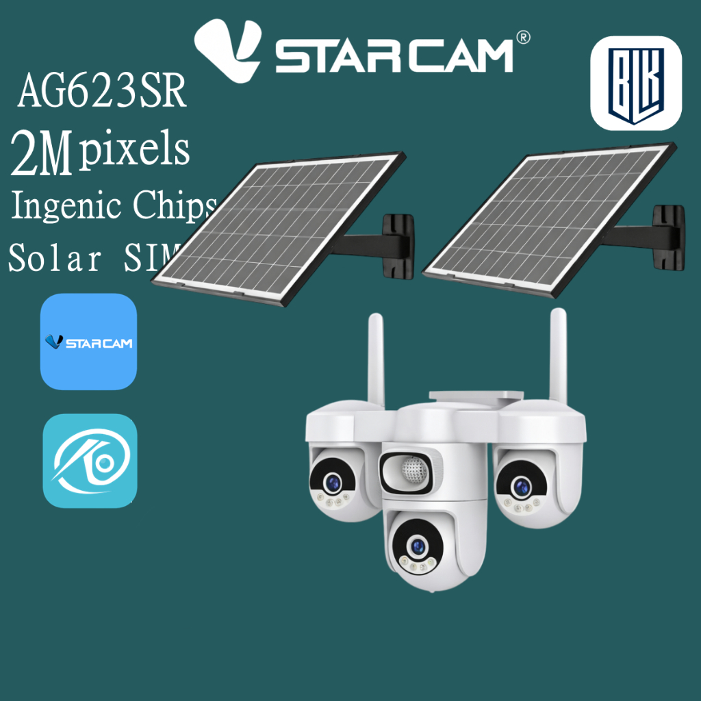 VSTARCAM AG623SR AOV Solar 4G camera 2MP X3 iP Camera กล้องวงจรปิดไร้สาย