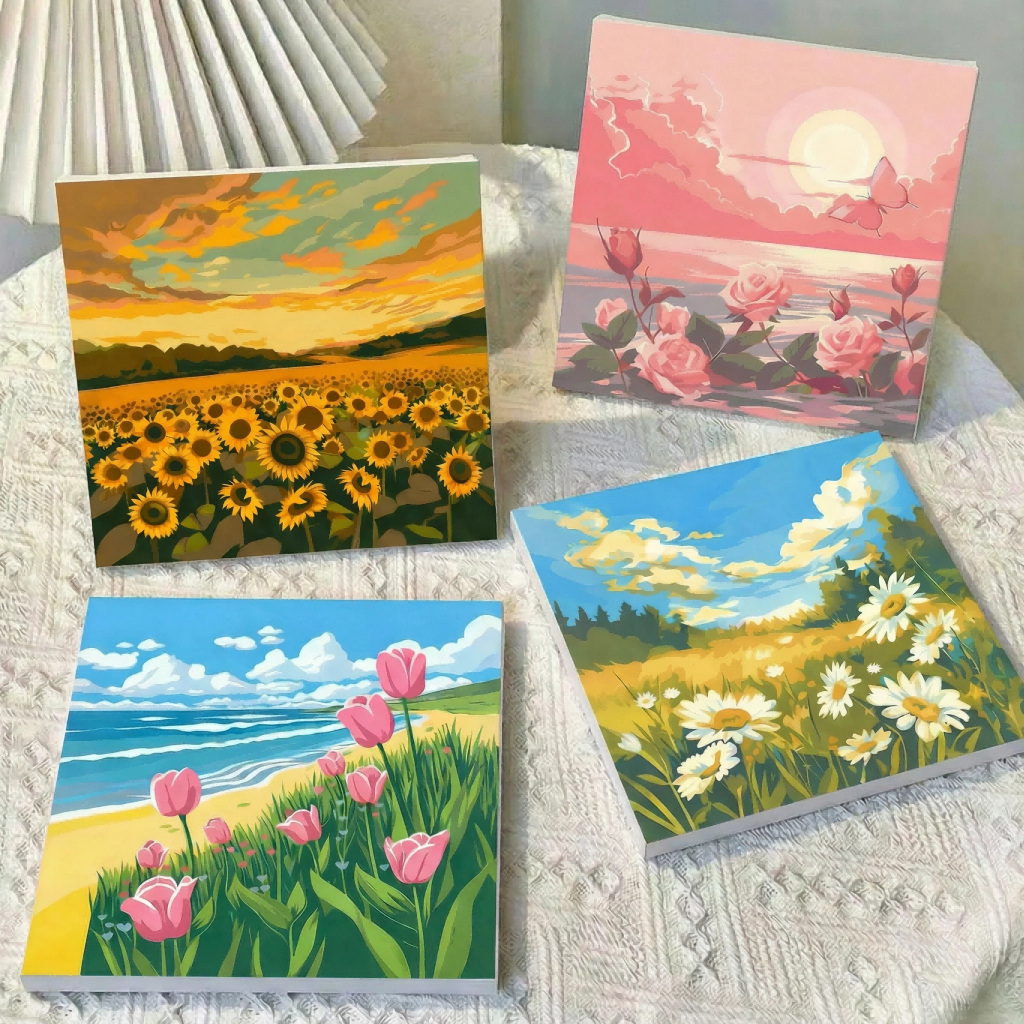 เฟรมระบายสี 20*20cm ระบายสี ภาพวาด ระบายสีตามตัวเลข ระบายสีเด็ก ของขวัญเด็ก ศิลปะ ที่ระบายสี ชุดระบายสี เฟรมระบายสี ภาพ