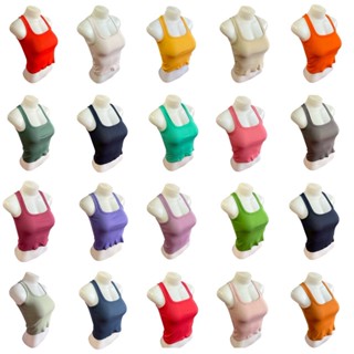 เสื้อกล้าม เอวลอย (ผ้าคอตตอน) เสื้อกล้ามครอป ผ้านุ่ม ไม่บาง