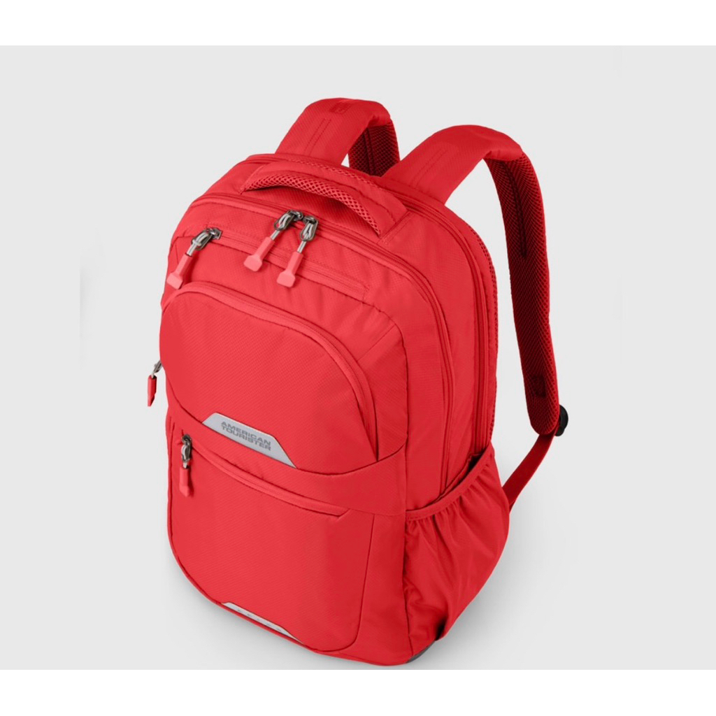 พร้อมส่ง/ของแท้🏷️ American Tourister BRETT Backpack Red กระเป๋าเป้/กระเป๋าแล็ปท็อป รุ่นสีแดง (ความจุ