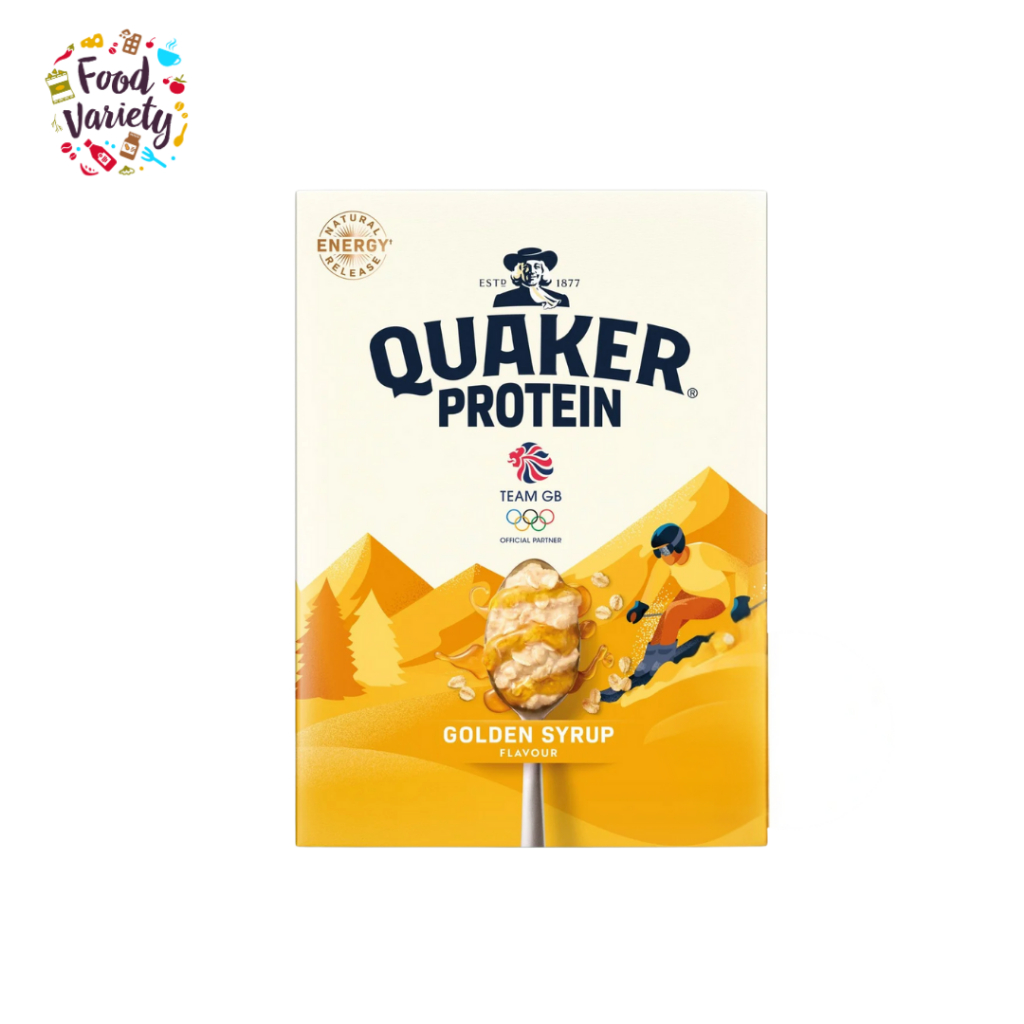 Quaker High Protein Oats Golden Syrup Flavour 344g เควกเกอร์ ข้าวโอ๊ตโปรตีนสูง รสโกลเด้นไซรัป 344กรัม