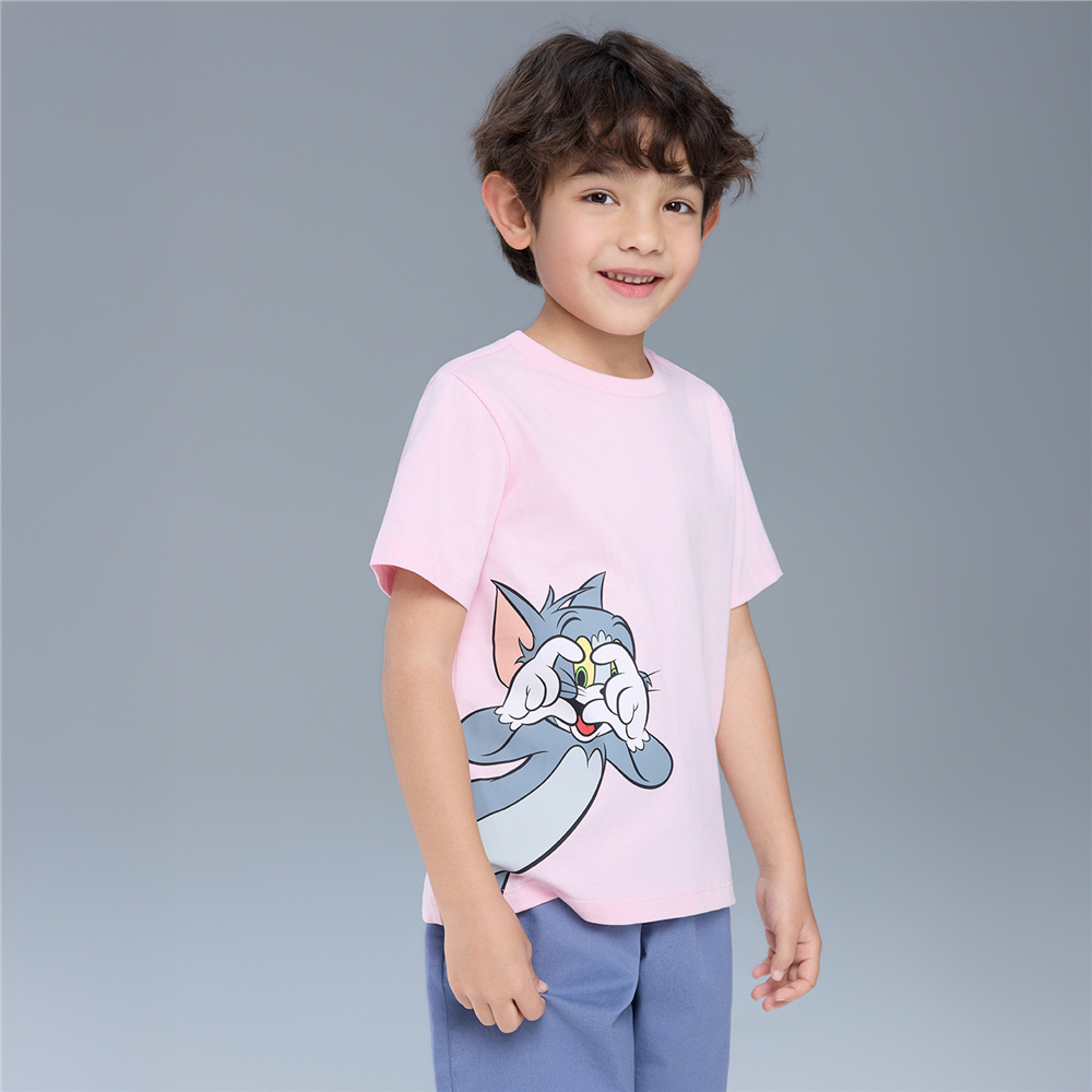 GIORDANO เสื้อยืดเด็ก Junior's Regular Printed Tee (Tom and Jerry) 03386278