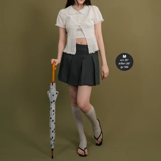 Lilyสั้น_SP096 "กระโปรงพีทสั้น" ผ้าพรีเมี่ยมญี่ปุ่น มีซับใน ซิปซ่อน ดีเทลป้ายหนัง SUDPUNG สุดเก๋