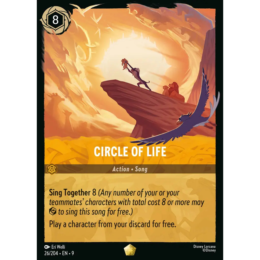 26/204 EN9 Circle of Life Amber L Song Disney Lorcana Set 9