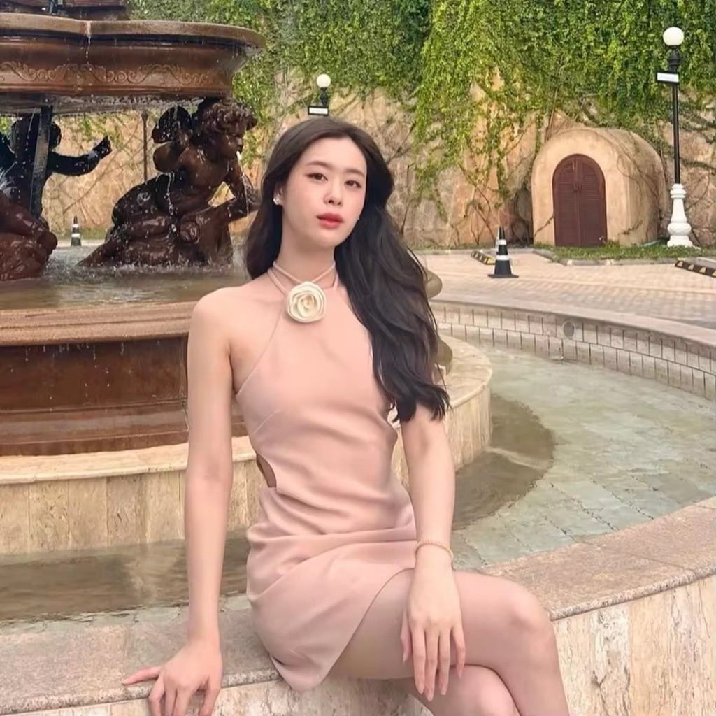 Quince.bkk - Giselle mini dress [Nude S]