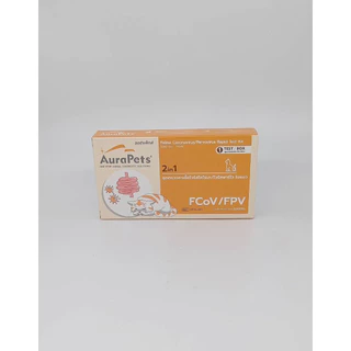 ชุดตรวจสีตว์2n1โรคทางเดินอาหารแมว FelineCoronaVirus/ParvoVirus(FCoV/FPV)Aurapets