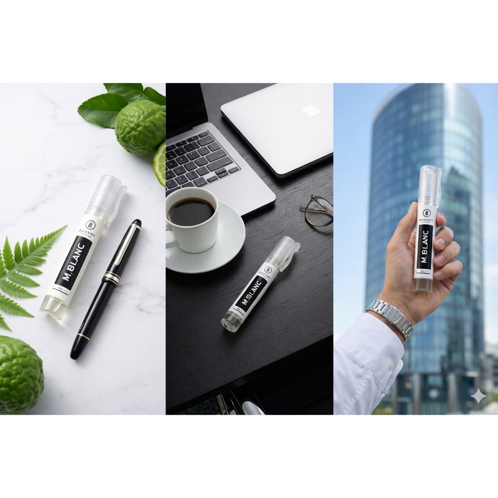 8 August น้ำหอม M.BLANC เสริมบุคลิกดูฉลาด มั่นใจ กลิ่นสุภาพ ไม่ฉุน (ขนาด 10ml)