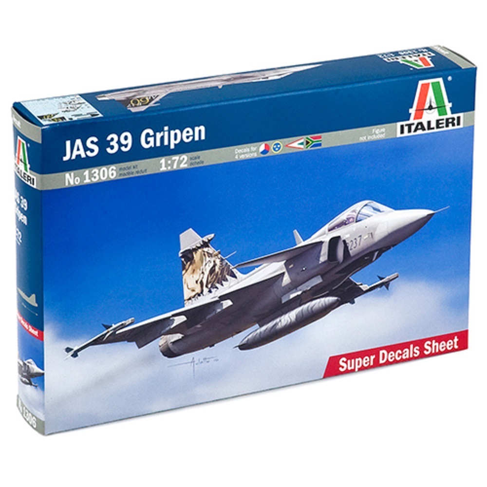 1/72 Jas 39 A/C Gripen Italeri #1306 โมเดลเครื่องบิน กริปเปน ทำตัว ทอ. ไทยได้ ซื้อรูปลอกใส่เพิ่ม