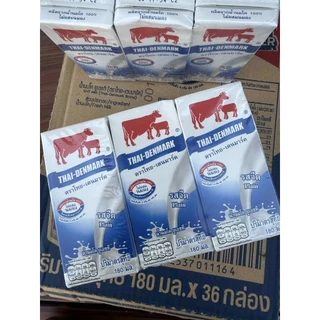 หมดอายุเดือน9/69นมไทยเดนมาร์ค รสจืด ขนาด180ml.36กล่อง