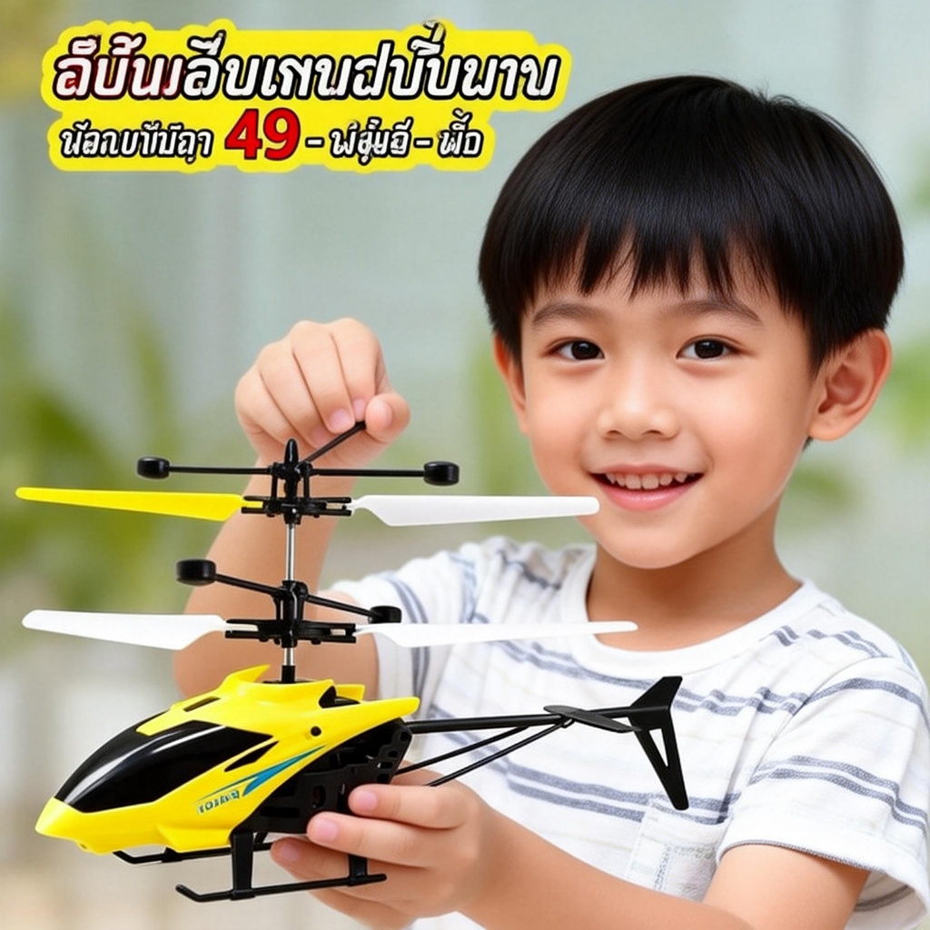 เครื่องบินบังคับวิทยุแบบชาร์จได้ เฮลิคอปเตอร์บังคับวิทยุ ป้องกันการตก ของเล่นเด็ก เด็กผู้ชาย เครื่องบินบังคับวิทยุ โดรนบ