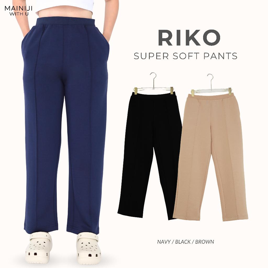 Riko - Super Soft Pants  ริโกะซูเปอร์ซอฟ กางเกงขายาวทรงตรงผ้าสเวตเกรดพรีเมี่ยม เนื้อนุ่มเด้ง ยืดหยุ่นสูงลุกนั่งสะดวก