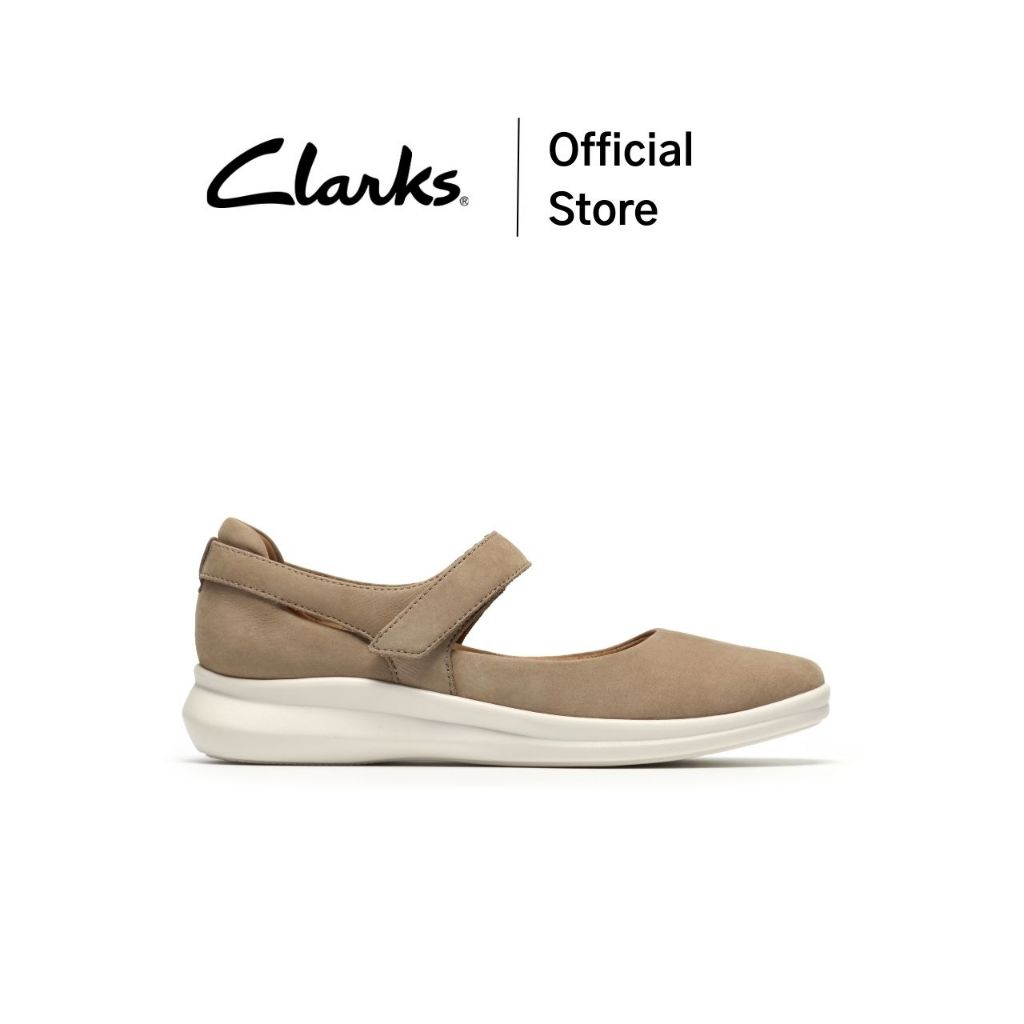Clarks รุ่น LYNELL STRAP สี TAUPE NUBUCK MARY JANE(รองเท้าแมรี่เจน) รองเท้าไซส์เล็ก หนัง NUBUCK  คุณภาพดี รองเท้าทำงาน