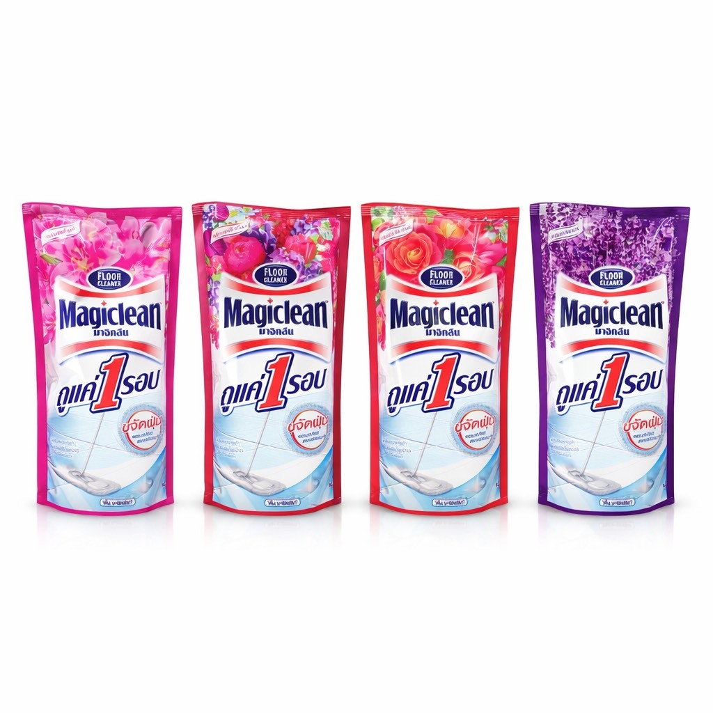 Magiclean มาจิคลีน น้ำยาทำความสะอาดพื้น น้ำยาถูพื้น มีหลายกลิ่นให้เลือก ถุงเติม 750 มล.