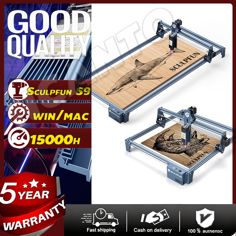 Sculpfun เครื่องแกะสลักเลเซอร์ S9  แบบพกพา DIY  Laser marking