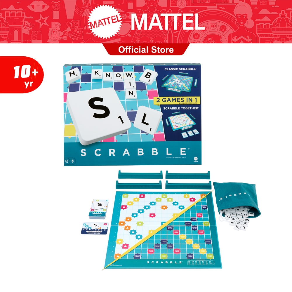 Scrabble Board Game 2 in 1สแครบเบิล เกมต่อคำ รุ่น ทูอินวัน HWD43 CH