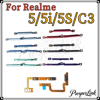 สําหรับ OPPO Realme 5 5i 5S C3 C3i ปุ่ม Flex บน/ปิดปุ่มสวิทช์ด้านข้าง Key Volume Up Down Flex สายโทรศัพท์มือถือ Part