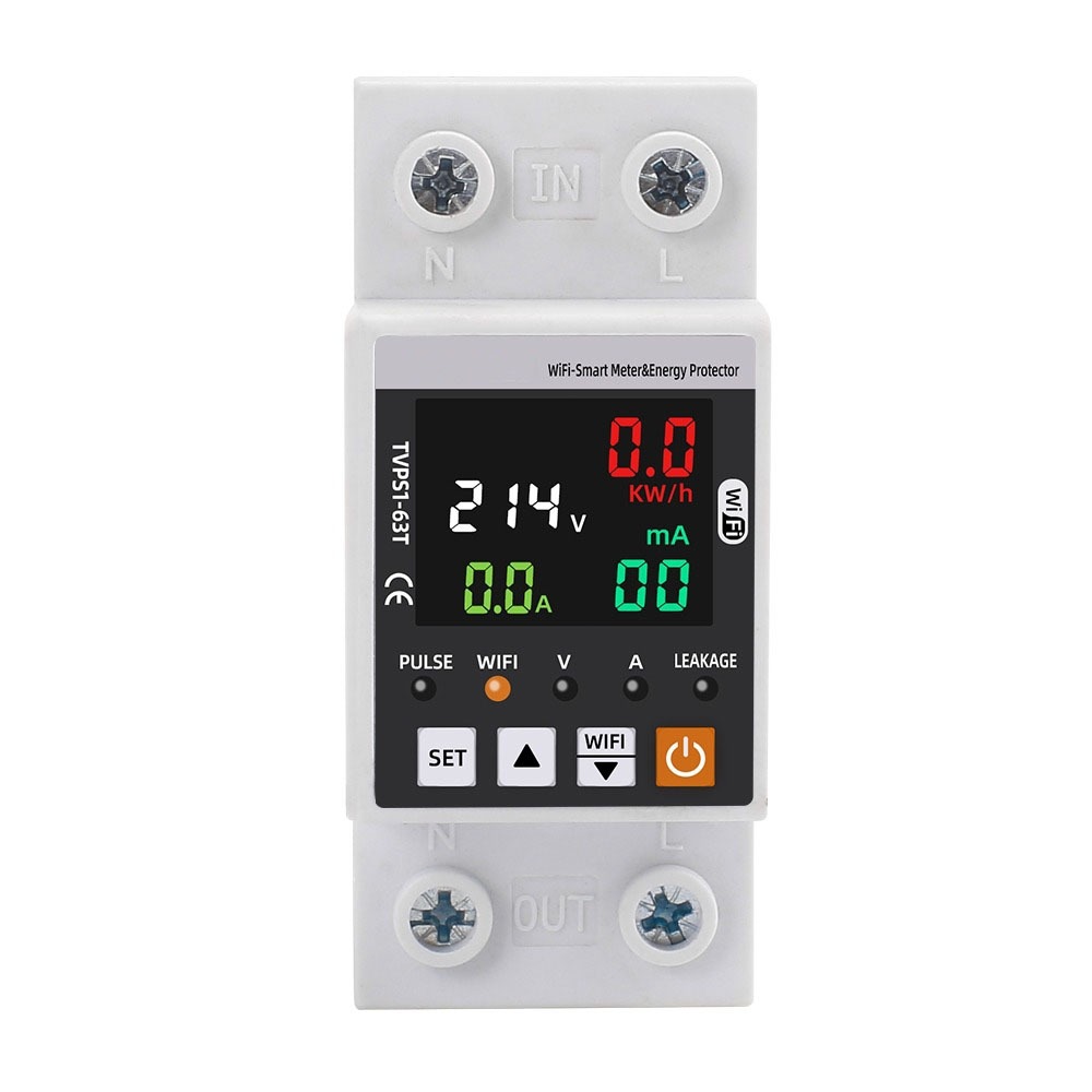 TUYA Smart Lifeเติมเงิน WiFi สมาร์ท Earth Leakage ป้องกันแรงดันไฟฟ้า Circuit Breaker Power kWh Meter - รูปที่ 2