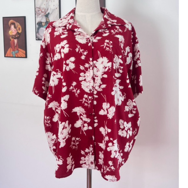 เสื้อเชิ้ตสาวอวบ อก 54 นิ้ว ยาว 31 นิ้ว ลำลองสาว Clothing Women - ผู้หญิง