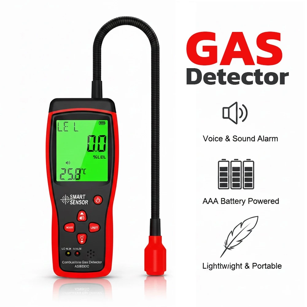เครื่องตรวจจับแก๊สไวไฟรุ่น AS8800C SmartSensor CombustibleGasDetector แบบพกพา ระบบเสียงเตือน 10033