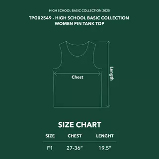 Highschool Basic Collection : Routine Women Pin Tank Top เสื้อกล้ามผู้หญิงพินไฮสคูล - TPG02549