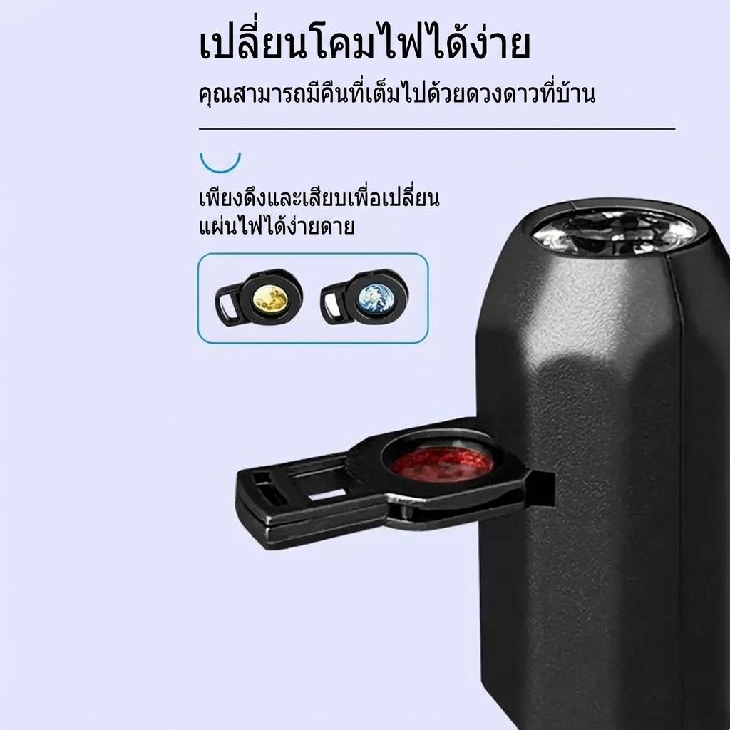 ไฟโปรเจคเตอร์ท้องฟ้าจำลองแบบชาร์จไฟผ่าน USB พร้อมรูปแบบการฉายแสงที่ปรับได้เพื่อสร้างบรรยากาศ ไฟตกแต่งแบบ 3 มิติ - รูปที่ 6