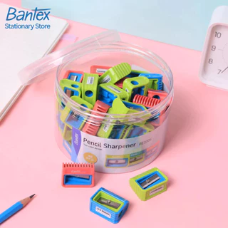 Bantex กบเหลาดินสอ สุ่มสี 1 ชิ้น ขนาดเล็ก ใบมีดคม ใช้งานง่าย พกสะดวก อุปกรณ์การเรียน Sharpener