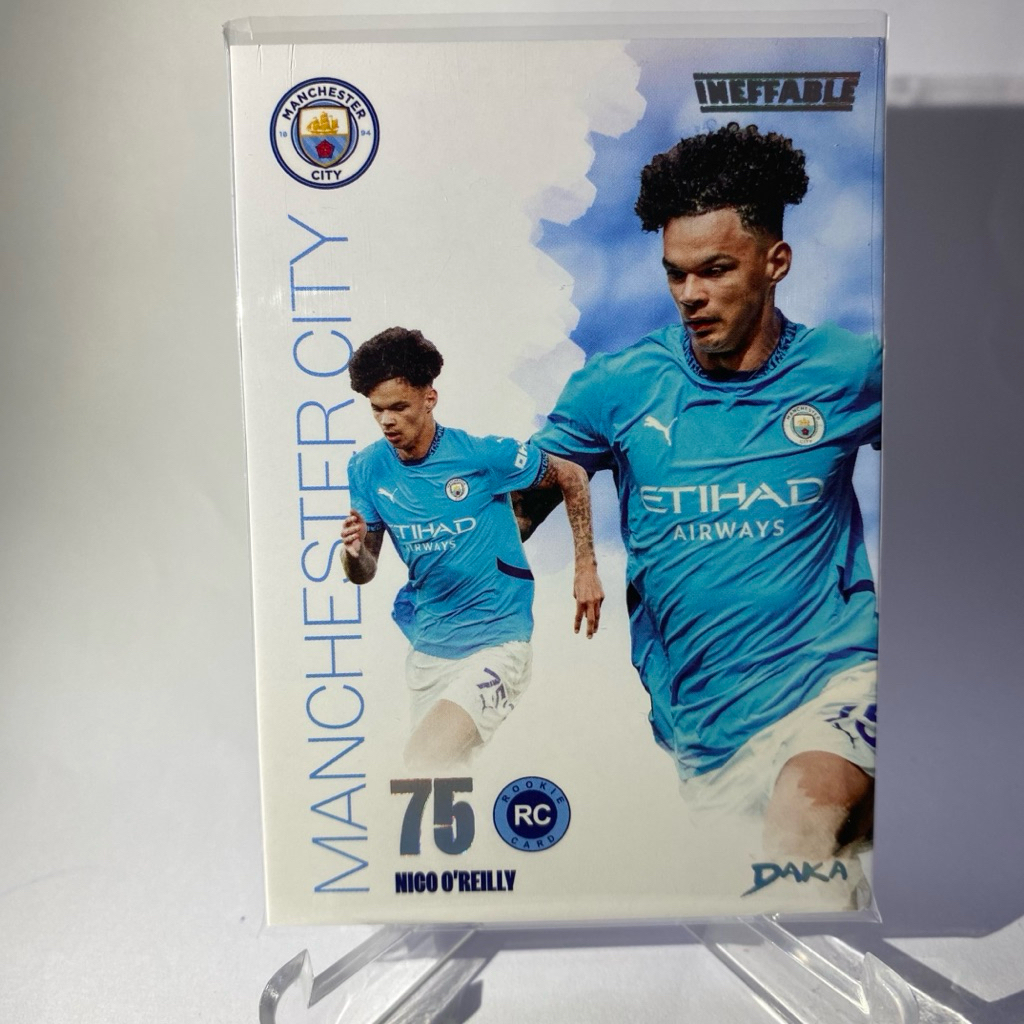 การ์ดนักฟุตบอล NICO O'REILLY (การ์ด RUN# 186/199), MANCHESTER CITY, INEFFABLE, DAKA 2025,(การ์ดหนา),