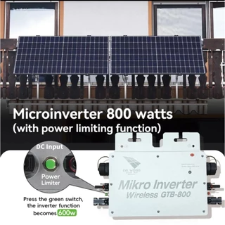 ไมโครอินเวอร์เตอร์ (Micro inverter) รุ่น GTB-800(ไม่รองรับCT) รองรับ2แผง ขนาดไม่เกิน400วัตต์ ดูค่าต่างๆผ่านแอปSmart Life