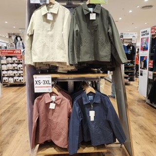 รับหิ้วของแท้ Uniqlo เสื้อแจ็คเก็ตหนุ่มๆ มีซิป Blouson คอล J…