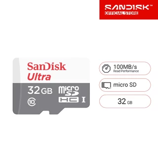 SanDisk MicroSDHC Ultra ความเร็ว 100MB/S ความจุ 32GB Class10 (SDSQUNR-032G-GN3MN, Micro SD)